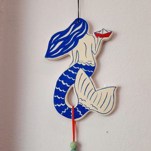 Κεραμική γοργόνα,ζωγραφισμένη στο χέρι