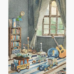 Κουτί με διακόσμηση παιδικό δωμάτιο (15*15*6.5 εκ)