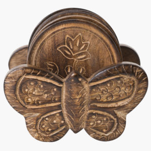 Σουβέρ πεταλούδα σκαλιστά