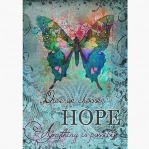 Κουτί με διακόσμηση πεταλούδα με μήνυμα 2