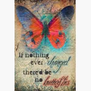 Κουτί με διακόσμηση πεταλούδα με μήνυμα 1